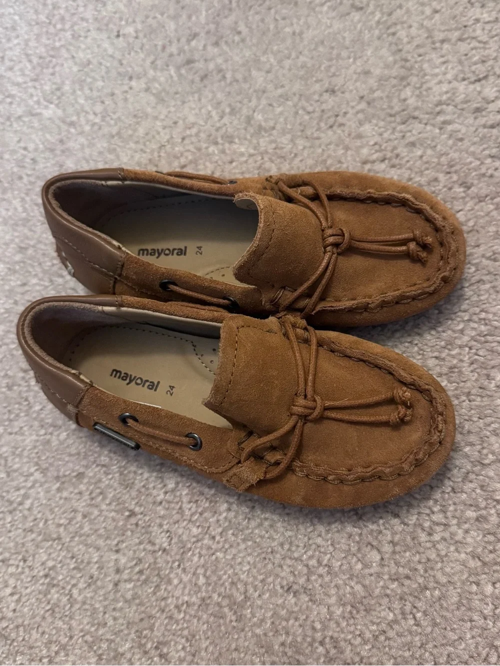 Mayoral Tan Suede Moccasin Loafers for Men